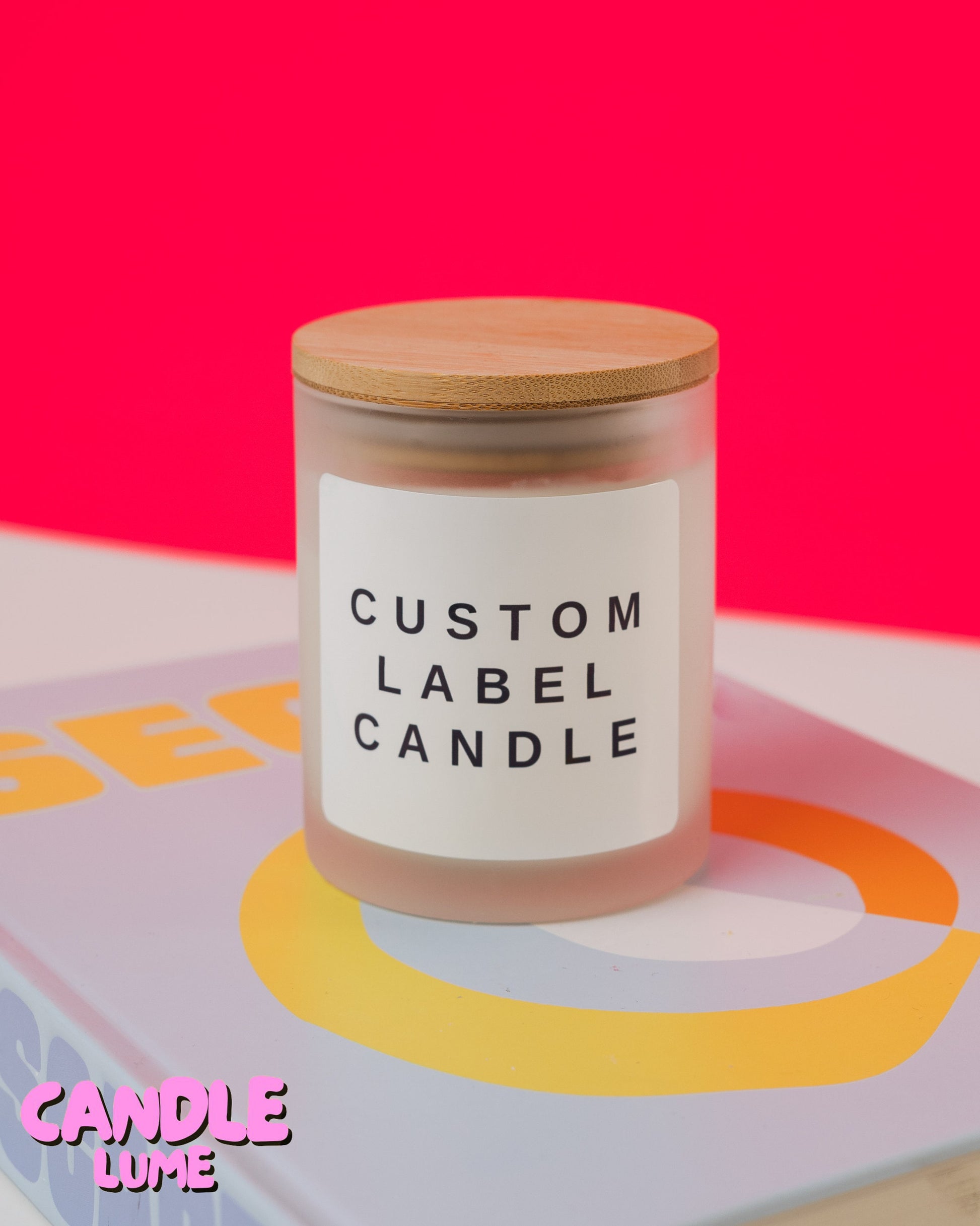 Custom Label Candle/10 oz Jars with Bamboo Lids/Custom Candle / Personalized Candle / Jar Candle / Soy Wax / Cool Candle / Beautiful Candle