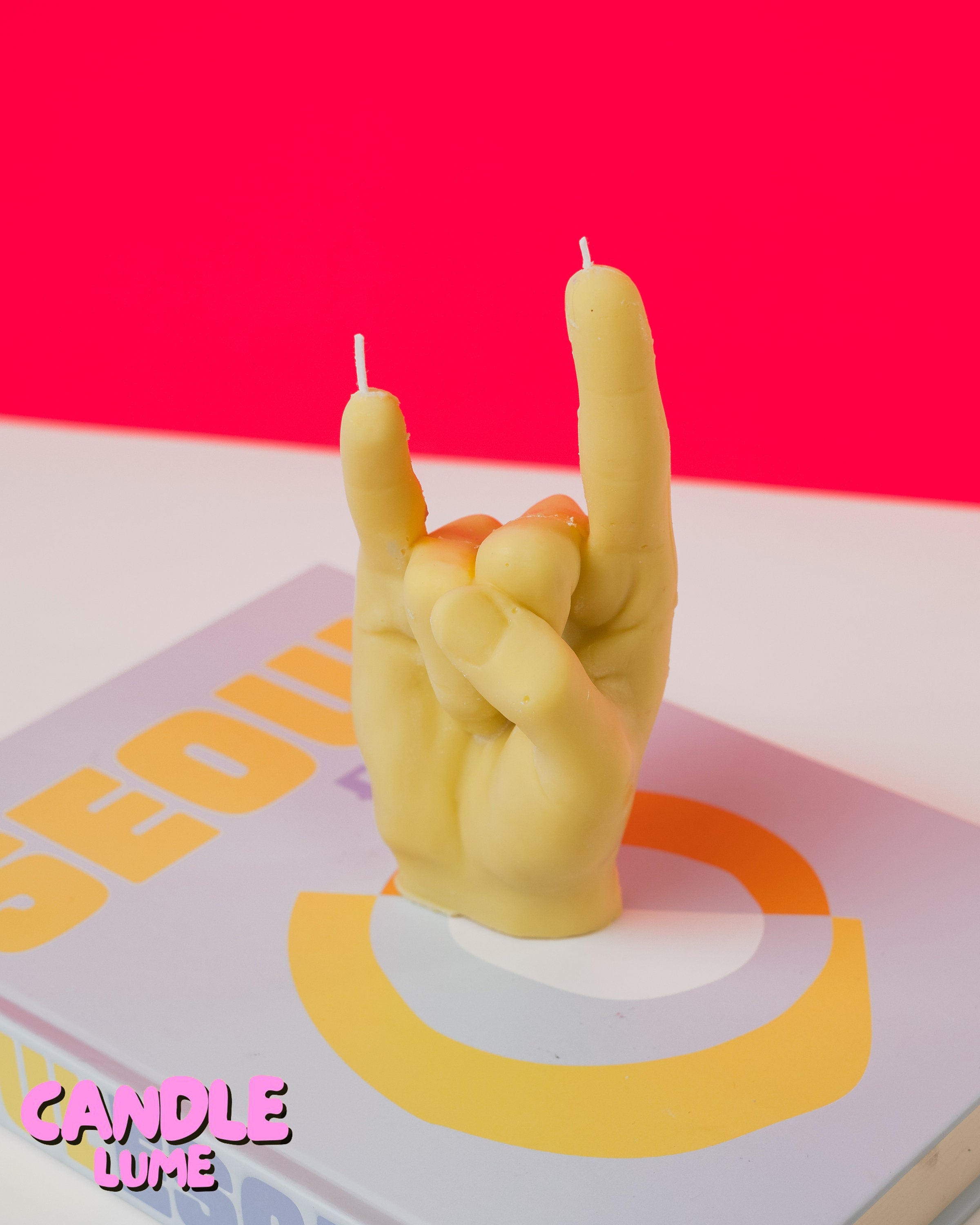 Rock On Candle / Hand Gesture Candle / Devil Horns / Custom Colour and Scents / Premium Paraffin Wax / Gift Ideas / Cool / Rock and Roll