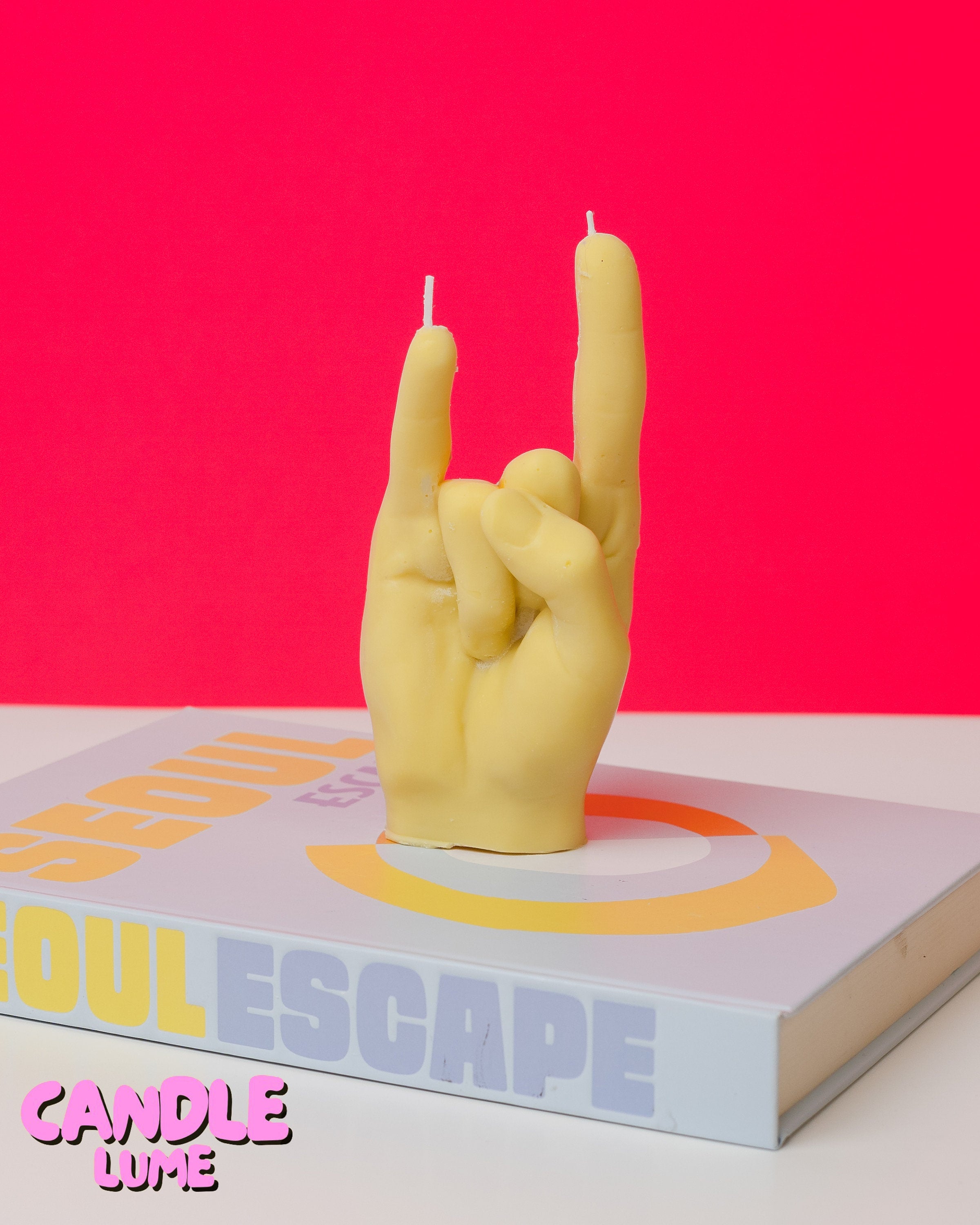 Rock On Candle / Hand Gesture Candle / Devil Horns / Custom Colour and Scents / Premium Paraffin Wax / Gift Ideas / Cool / Rock and Roll